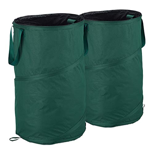 Schramm® 3 Stück Gartensäcke 120L Grün Robusten Polypropylen Gewebe Gartensäcke